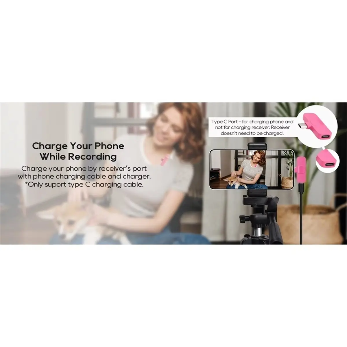 (A99Z] Wireless Lavalier Microphone Portable Audio Video Recording Mini Microphone for Android PC Camera Live Gaming Phone
