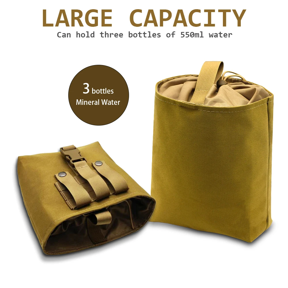 Nueva Bolsa Táctica de Camuflaje para Exteriores 2026, 3-5L, Molle, Nylon 600D, Riñonera Reciclable, Bolsas y Accesorios ﻿