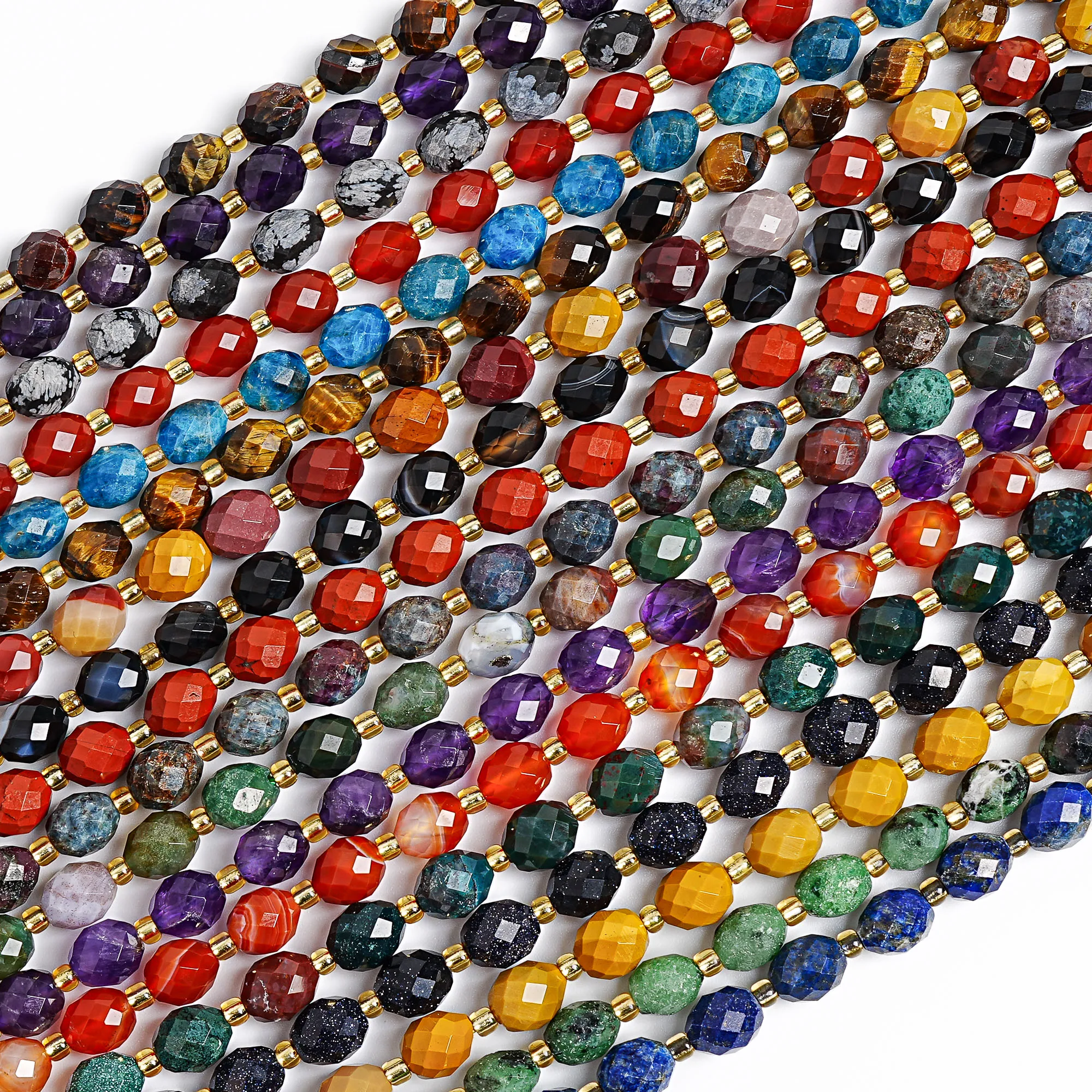 

Бусины из розового кварца и аметиста 8 мм, граненые, в форме риса, сверкающие, полированные, россыпью, для изготовления ювелирных изделий, браслетов, ожерелий