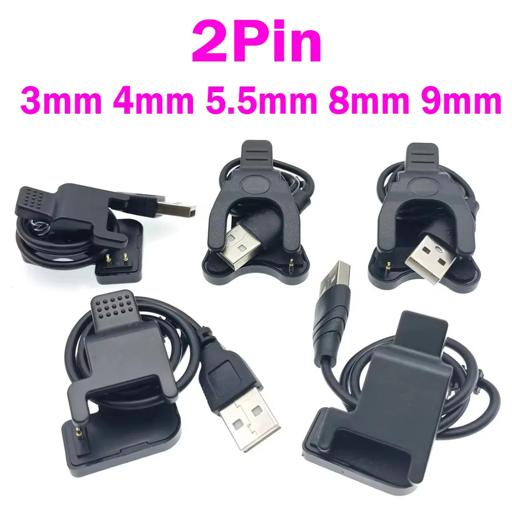 

Smart USB watch charge connector for power charging cable 2/3Pin 3mm 4mm 5.5mm 8mm 9mm smartband universal multifunctional