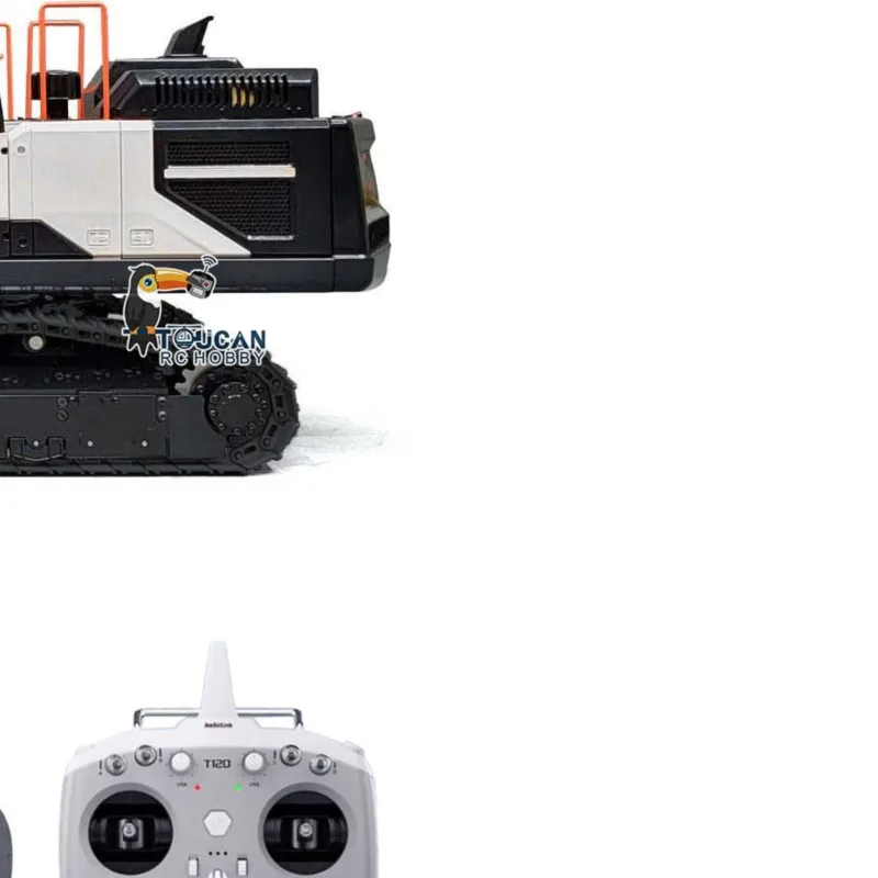 1/14 EC380 RC Hydraulic Excavator Metal Tracked 3 Arms Radio Control Diggers Toucan Toy Vehicle Machine Trucks Cars TH22509