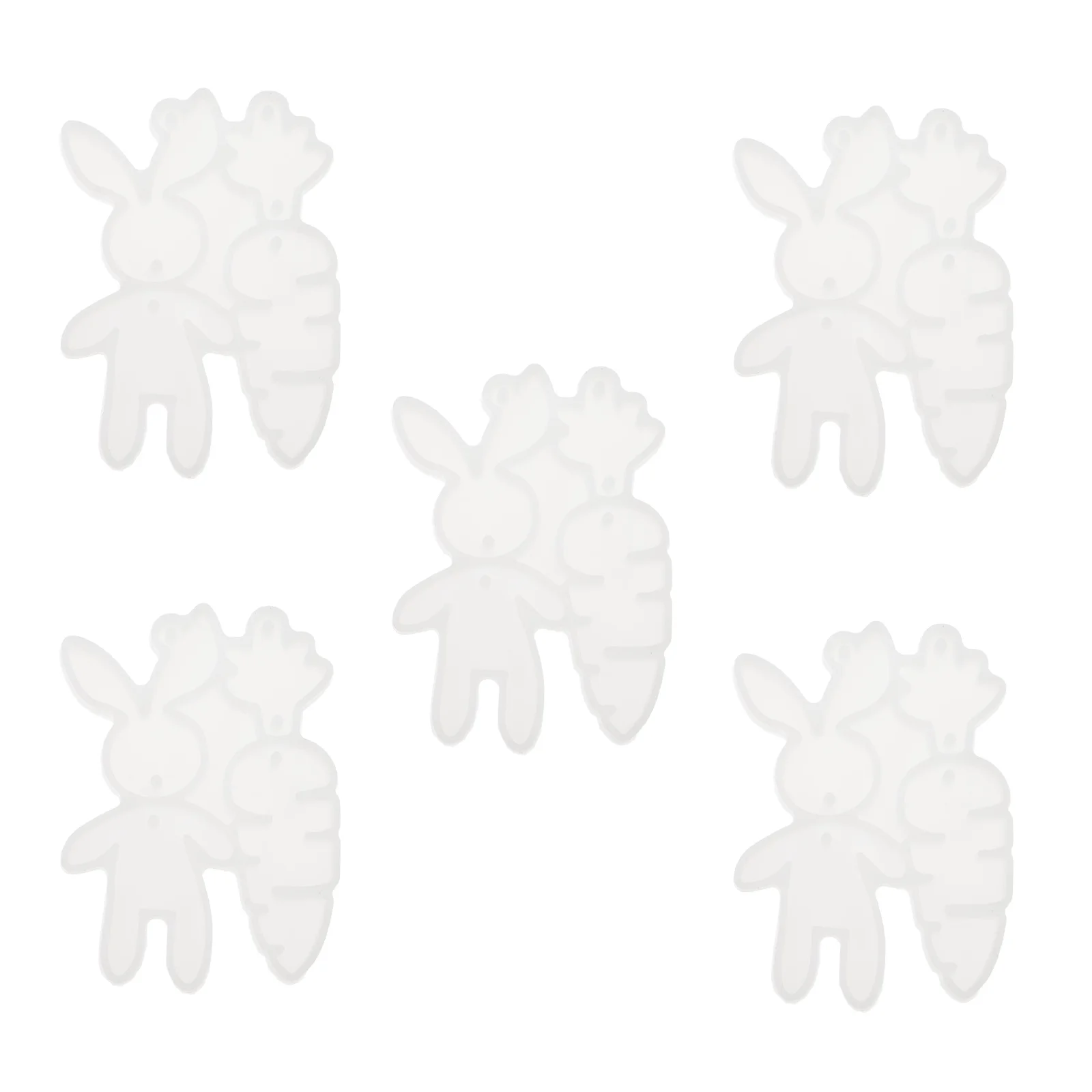 

5Pcs Epoxy Silicone Mold for DIY Carrot Keychains Hanging Decor Easter Crafts Transparent H made Accessories Jewelry Making