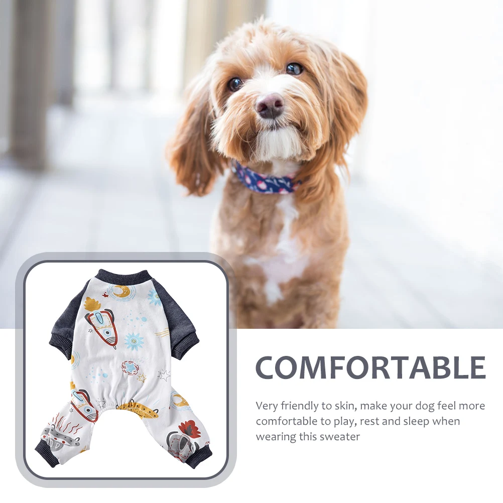 

Pet Pajamas Dog Sweaters Clothes Accessories for Small Dogs Winter Printed Softer Dog's