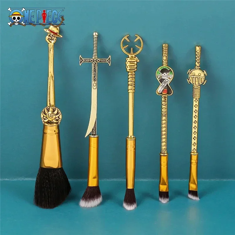 One Piece Makeup Brushes Set Cosplay Luffy Blush Nose Eye Shadow Eyebrow Brush Figures Zoro Ghost Cosmetic Prop Gift view 3