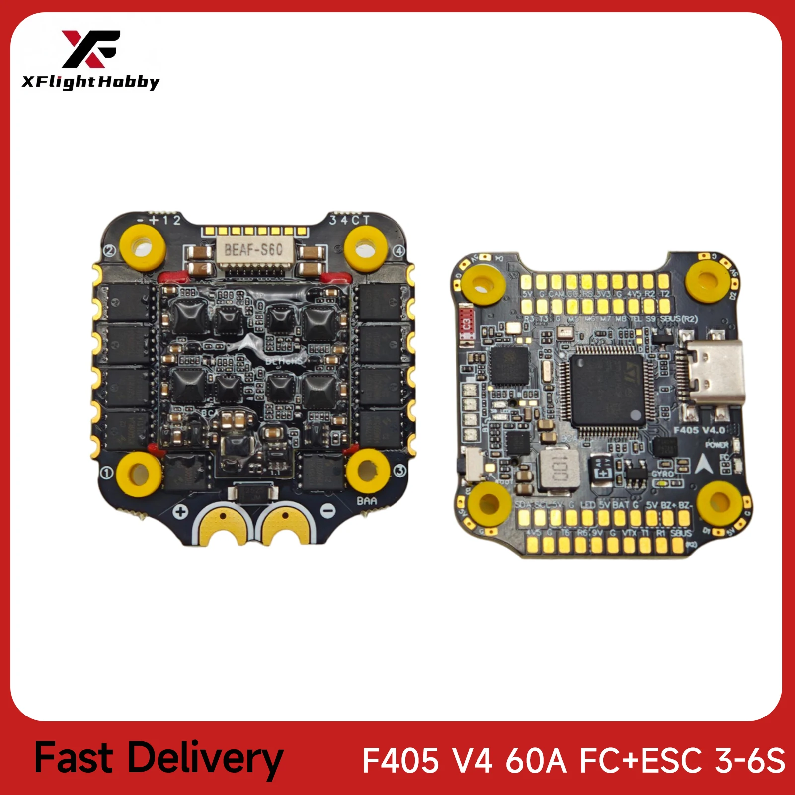 

F405 V4 60A FC+ESC 3-6S FPV 30mm*30mm Supports Bluetooth Betaflight INAV for FPV Racing Drone RC Quadcopter DIY Parts