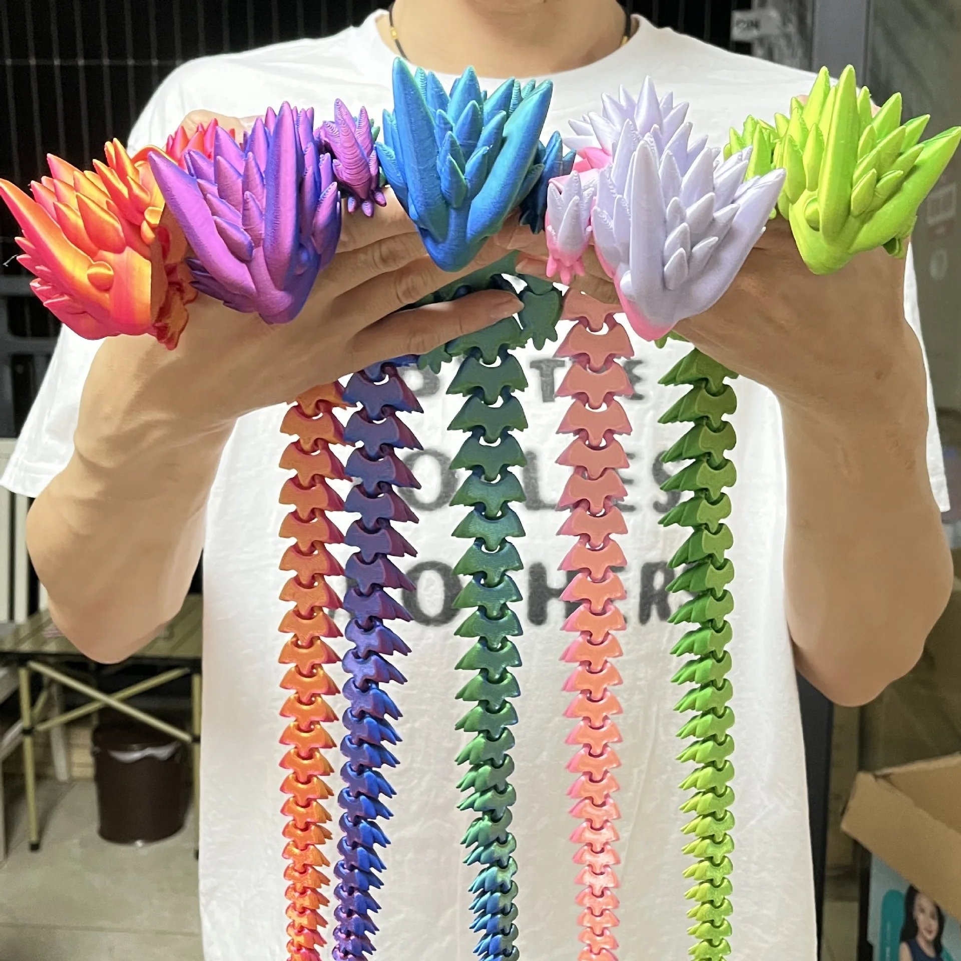 3D Printed Dragon Rotatable Articulated Toy Desktop Decoration Children's Gift Office Home Stress Relief Toy