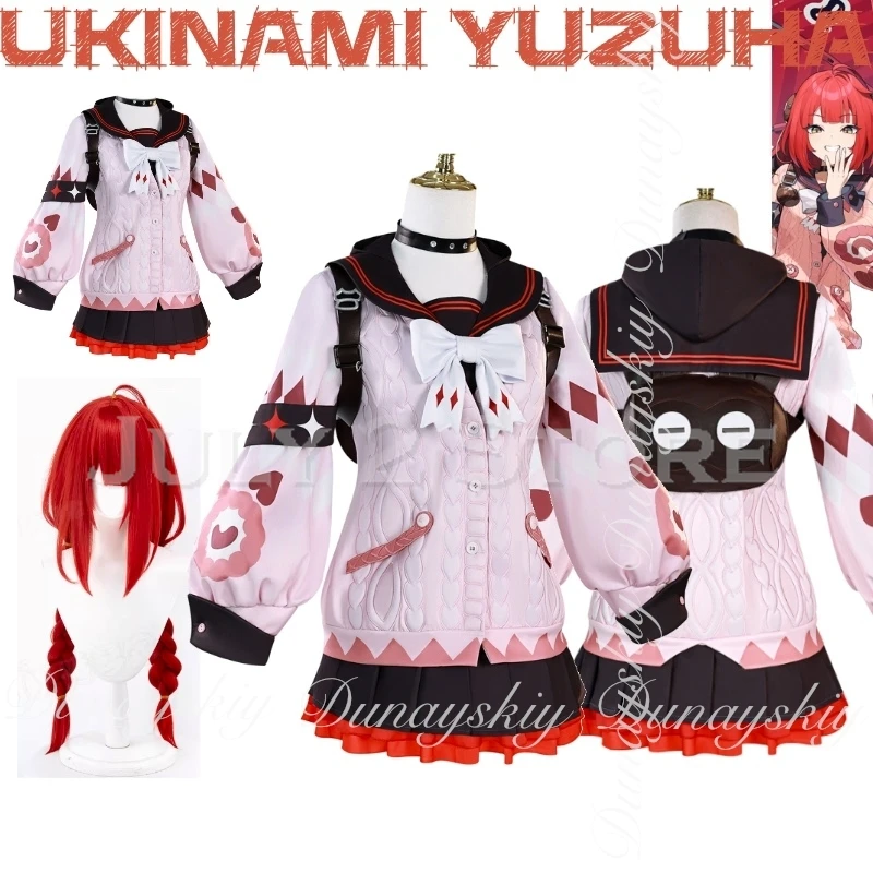 

Zenless Zone Zero Game Ukinami Yuzuha Cosplay As Physical Attributes Support Character With Red Wig Cosplay Costume Full Of Suit