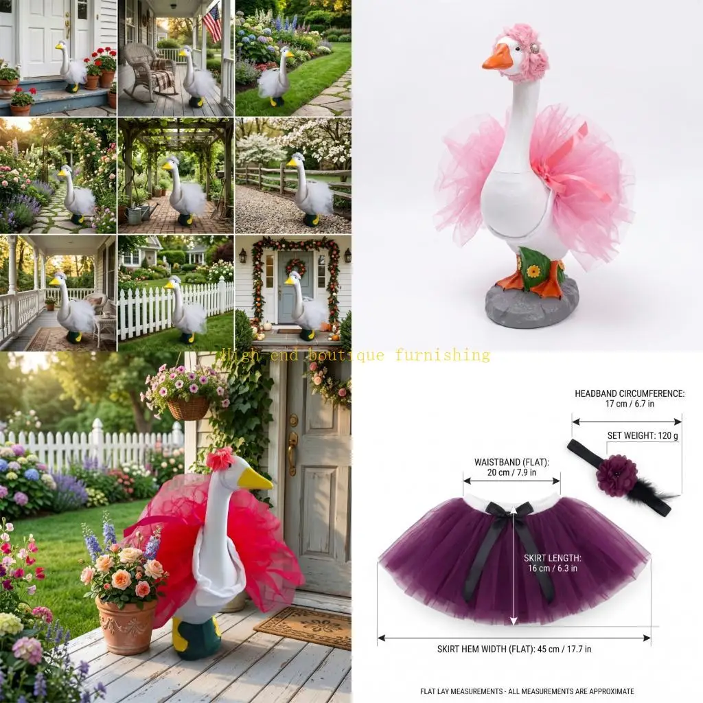 L9NB Yard Bird Display Outfit Set with Tulle Body Piece and Headpiece