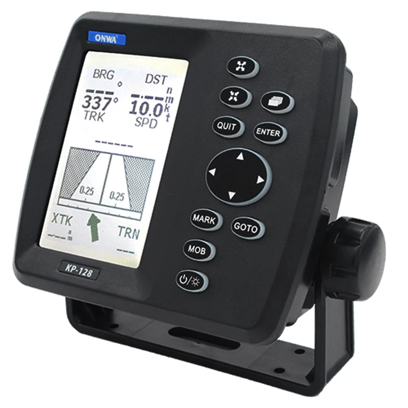 ONWA KP-128 Navigator Satelit Laut 4.3 Inci dengan GPS/SBAS 12V Waypoint dan Jalur Penerbangan untuk Petualangan Bahari