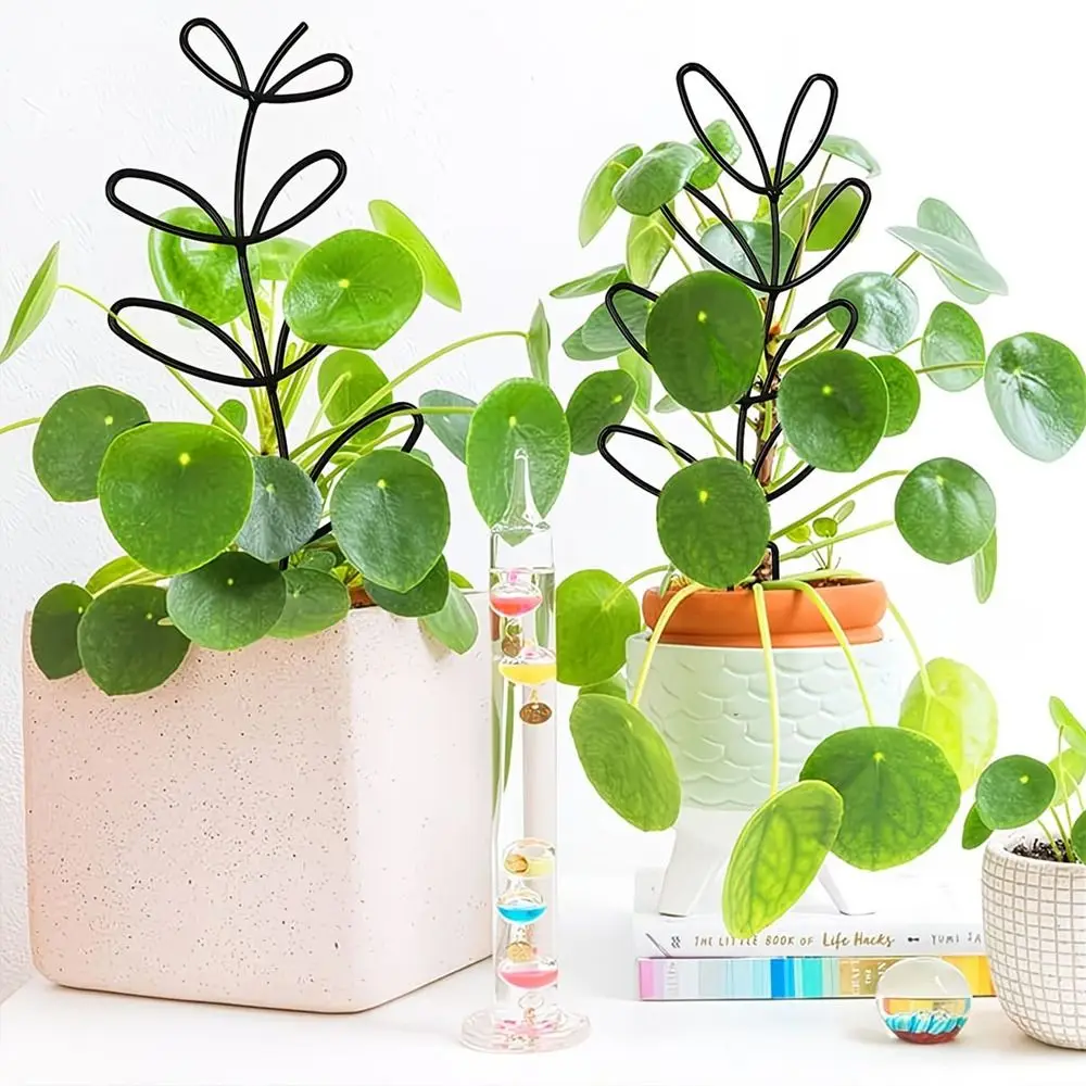 Leaf Shaped Design Plant Trellis Plastic Rustproof Garden Climbing Frame Support for Potted Vines Flowers Trellis Indoor Outdoor
