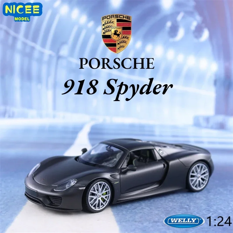

WELLY 1:24 Porsche 918 Spyder спортивный автомобиль с высокой имитацией литья под давлением автомобиля из металлического сплава модель автомобиля детские игрушки коллекция подарков