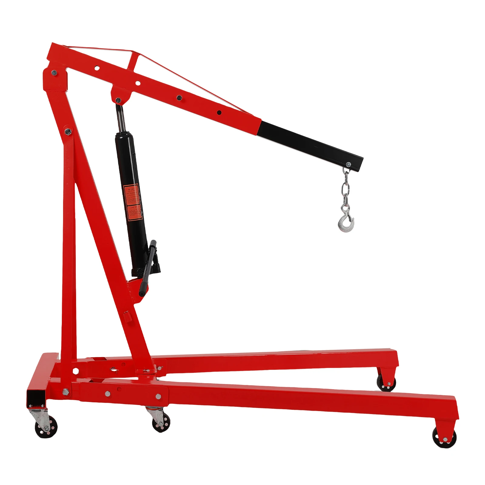 Folding Engine Hoist, 2 Ton 4000 Lbs Engine Crane Heavy Duty Engine Hoist Cherry Picker Shop Crane with Wheels