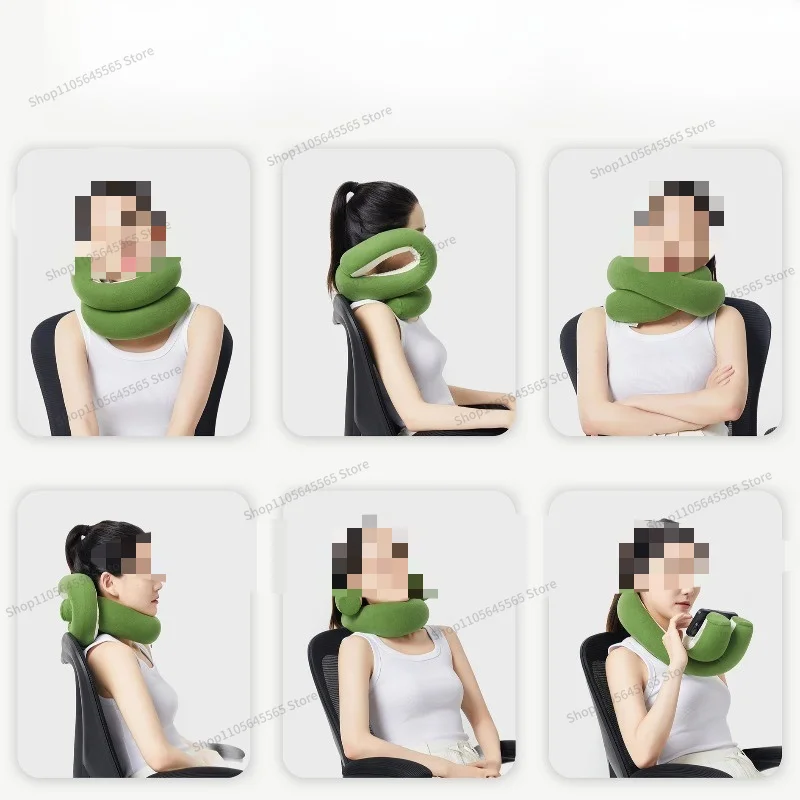 360 Degree Adjustable U-shaped Neck Pillow, Memory Cotton Travel Pillow, Cushion