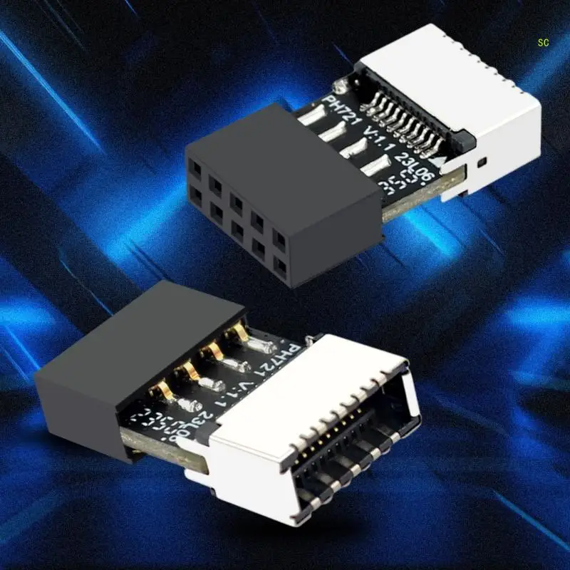 Compact USB2.0 9PIN Male to TypeE 20Pin Female Converter Portable and Dependable Dropshipping