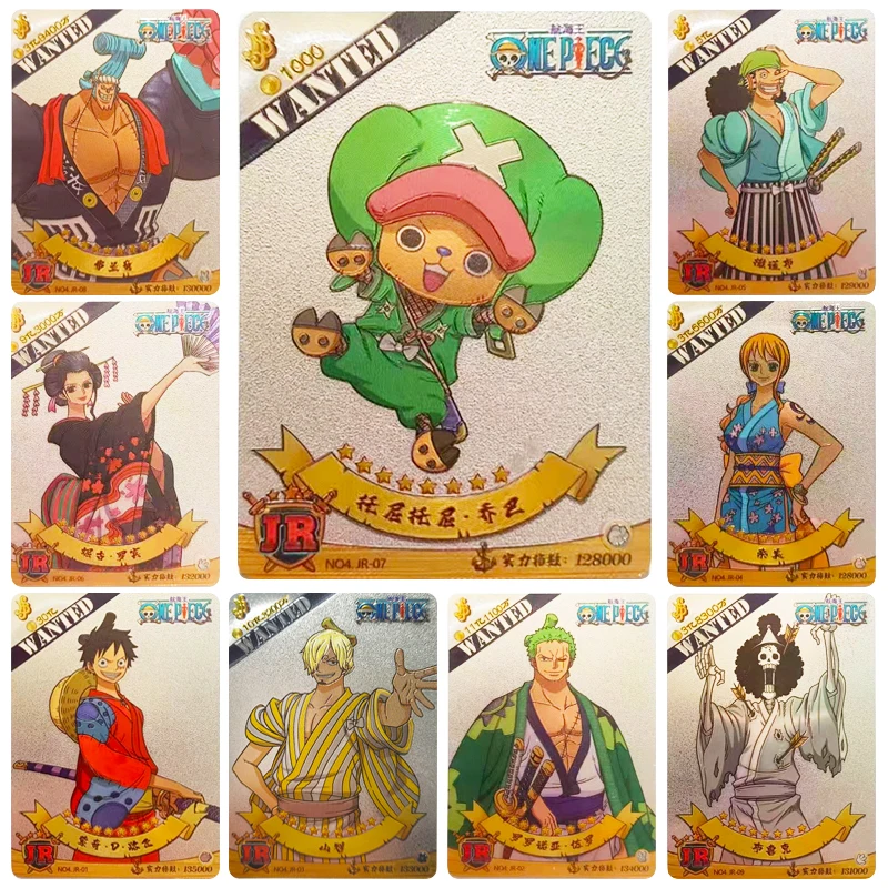 ONE PIECE JR series Collection card Nami  NicoRobin Tony Tony ChopperAnime characters flash card Cartoon toys Christmas gift