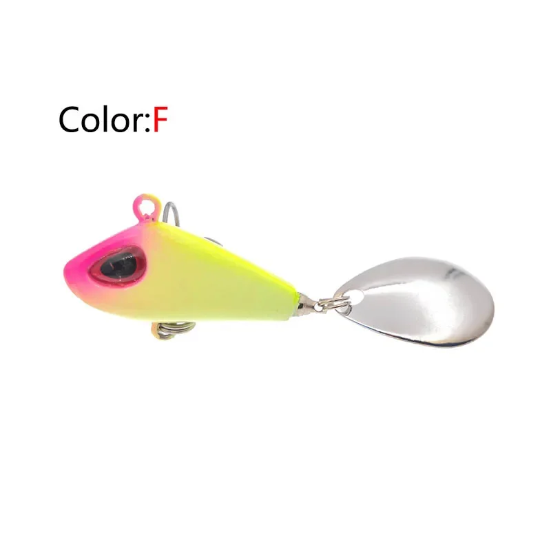 New Arrival 1PCS 6g/10g/17g/25g Metal VIB Fishing Lure Spinner Sinking Rotating Spoon Pin Crankbait Sequins Baits Fishing Tackle