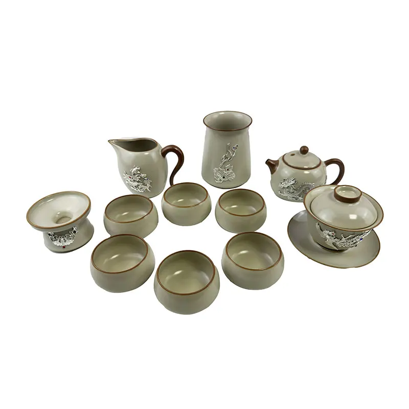 

Purple clay tea set home F04 lazy tea ware purple clay pot automatic tea teapot Kung Fu tea cup light luxury high-grade