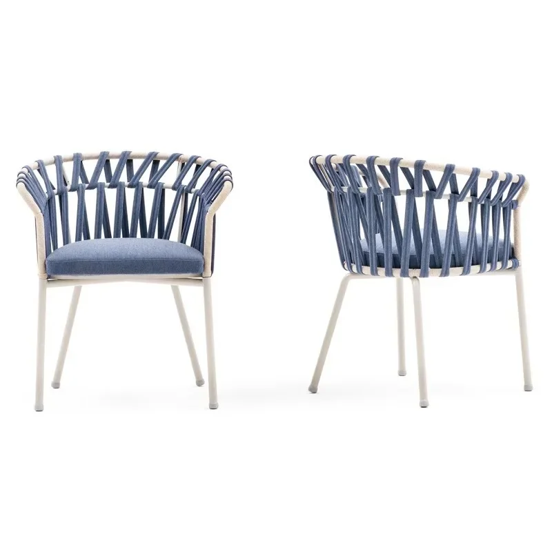 furniture waterproof and sun protection outdoor balcony rattan braided rope dining table and chairs starting from two pieces