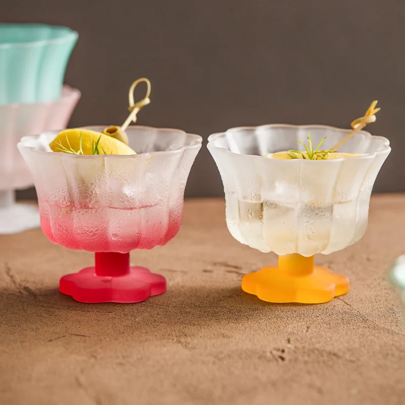 

Простая цветущая полуцветная чашка для воды, чайная чашка, стеклянная чашка, женская высокая красота, бытовые чашки для питья, чашки для сока, чашки для йогурта