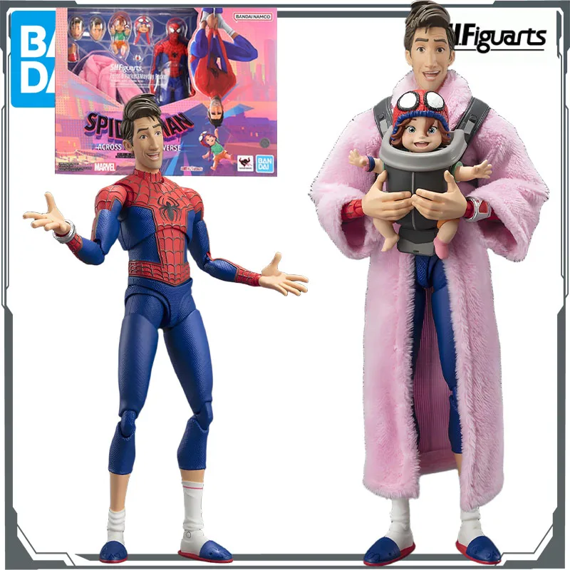 

Bandai Original S.H.Figuarts Аниме Фигурка SPIDER-MAN: ACROSS THE SPIDER-VERSE Peter B.Parker Mayday Parker 175 мм Экшн-игрушки
