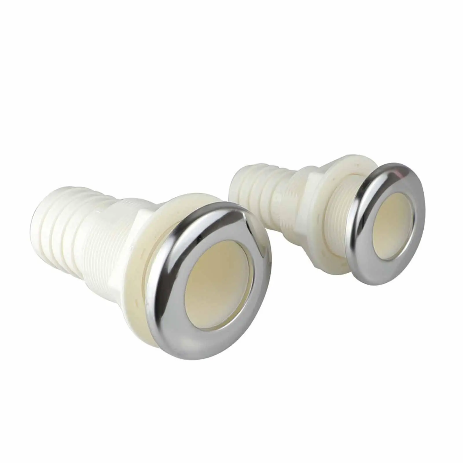Boat Plumbing Drain Outlet ABS Through Hull Fitting White Hose Adapter for Bilge Pump 12v Boat Drainage Systems