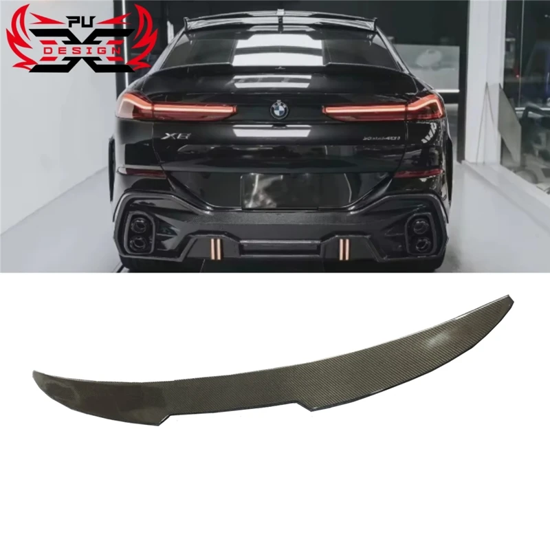 For BMW X6 G06 2019-2024 FD Style Root Spoiler Wing Carbon Fiber Rear Spoiler Wing Body Kit