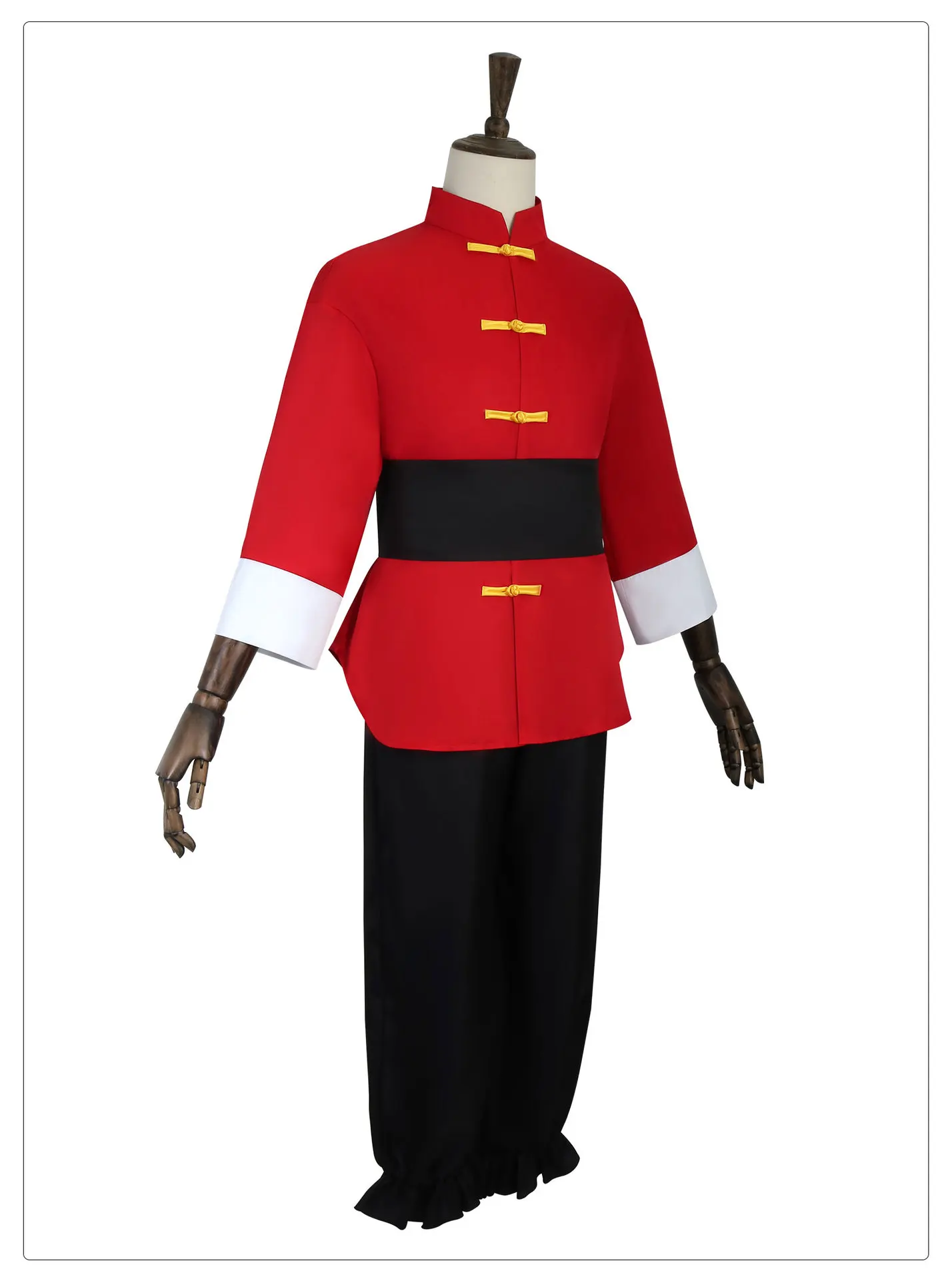 Anime Ranma 1/2 Tendou Akane Cosplay Costume Red Top Black Pants Chinese Style Uniform Halloween Party Role Play Suit Women Men