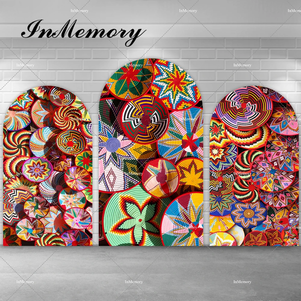 Traditional Ethiopian Mexican Party Floral Pattern Print Africa Colorful Arch Backdrop Cultural Tradition Chiara Wall Banner
