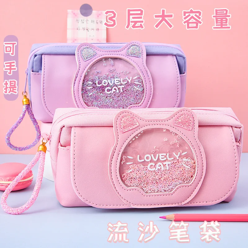 

girl cute Large Capacity Pencil Case Kawaii Pencilcase School Pen Case Supplies Pencil Bag School Box Pencils Pouch Stationery