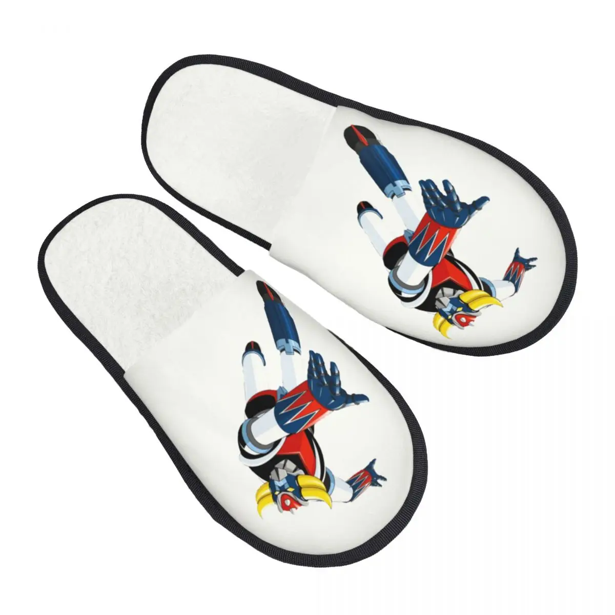 Zapatillas de casa con estampado personalizado, UFO Robot Grendizer, acogedoras y cálidas, zapatillas mullidas de espuma viscoelástica de Anime Goldrak, zapatos para interiores y exteriores