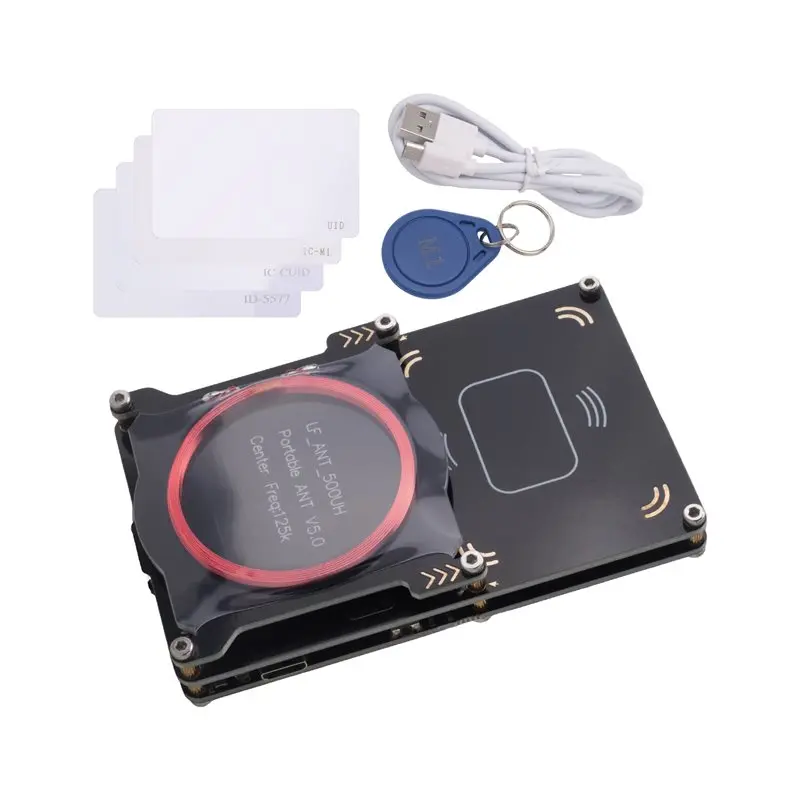 ABZZ-Proxmark3 512M RFID Card Reader Burner Easy V5.0 RDV4 Memory IC ID Card Copier Duplicator Integrated Antenna Decryptor