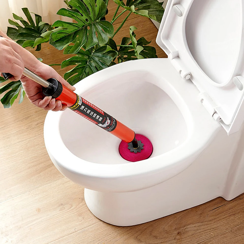 Desatascador de inodoro de alta presión, bomba antiobstrucción, limpiadores  de drenaje, dispositivo de dragado de tuberías para baño, cocina,  fregadero, suministros de limpieza - AliExpress 15