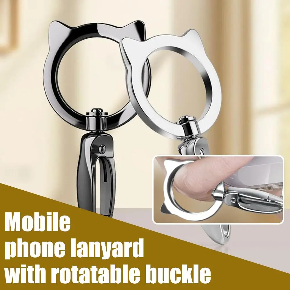 Cuerda colgante para teléfono móvil, hebilla colgante giratoria con cuello, versión colgante para perro, hebilla ensanchada de Metal, cuerda de junta E4T7