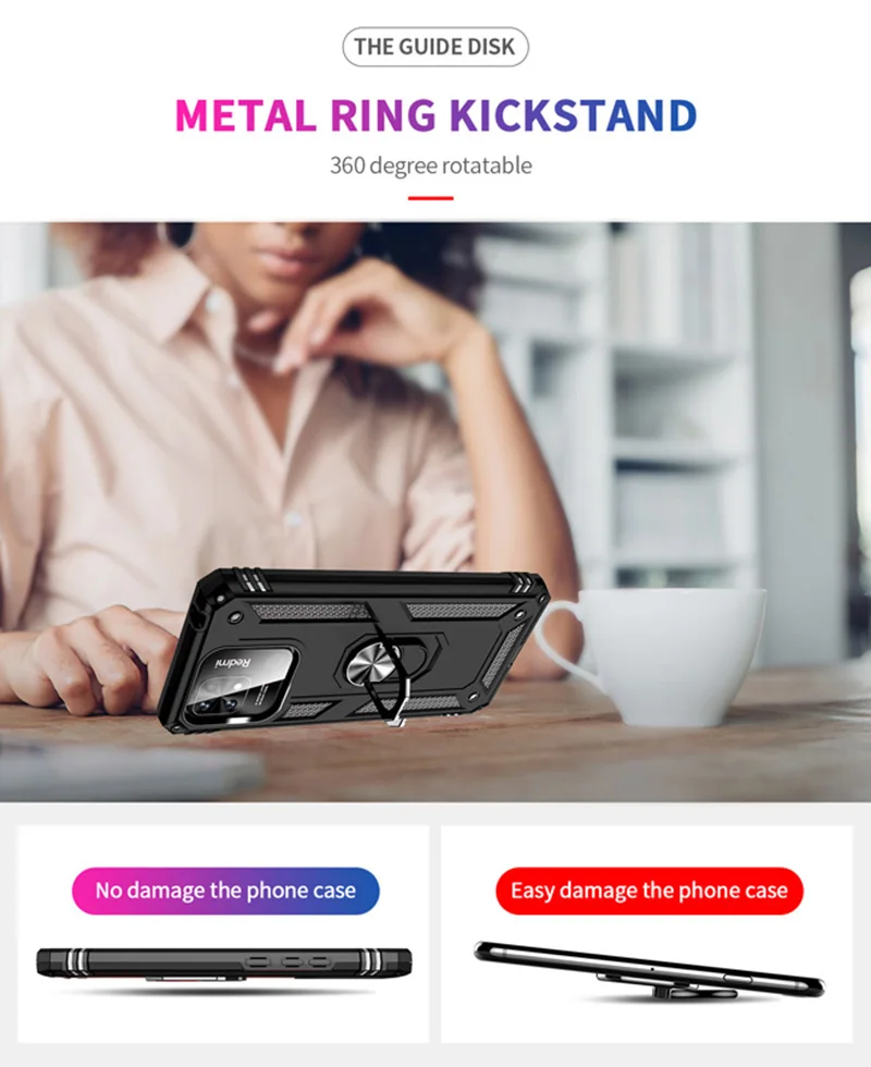 For Xiaomi Redmi Note 12 11 10 Pro Plus 11s 10s Case Armor Shockproof Cover For Redmi 10 10A 10C 12C 11A Case