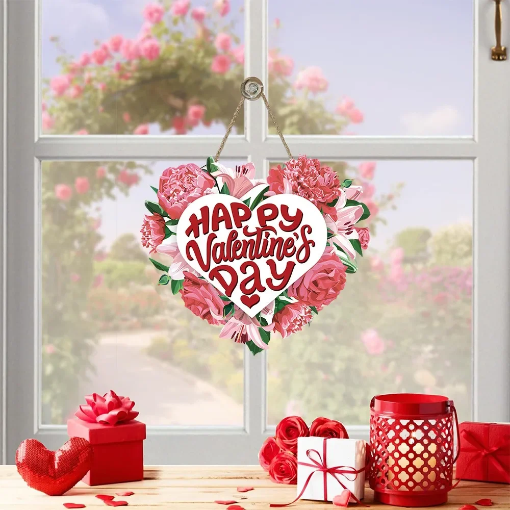 Valentine's Day Door Pendants Happy Valentines Day Hanging Ornaments Xoxo Be Mine Love Heart Pendant Valentines Party Decor 2025