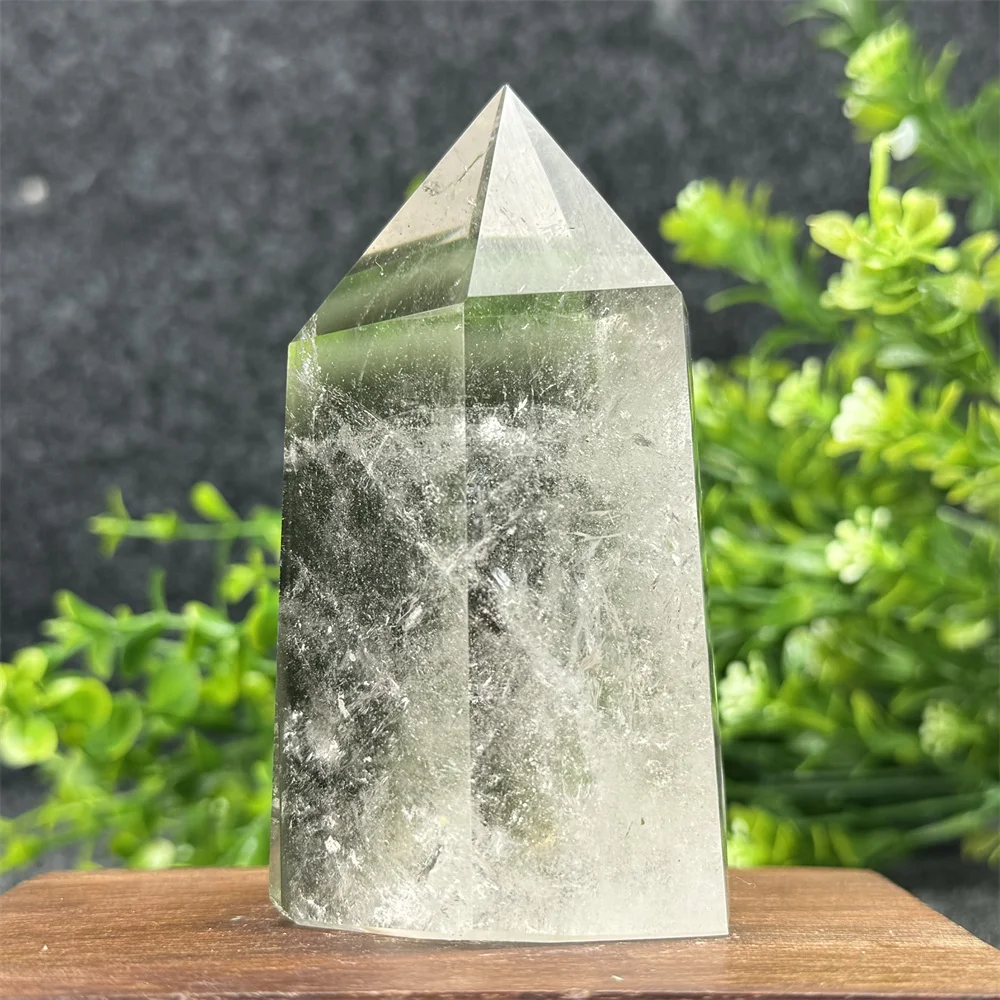 Natural White Crystal Obelisk Wand Spiritual Energy Bar Healing Gem Spiritual Meditation Evil Spirits Home Decoration