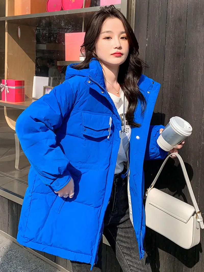 2022 New Winter Women Parkas Jackets Casual Thick Warm Hooded Pattern Coat Female Winter Outwear Sports Jacket Parkas