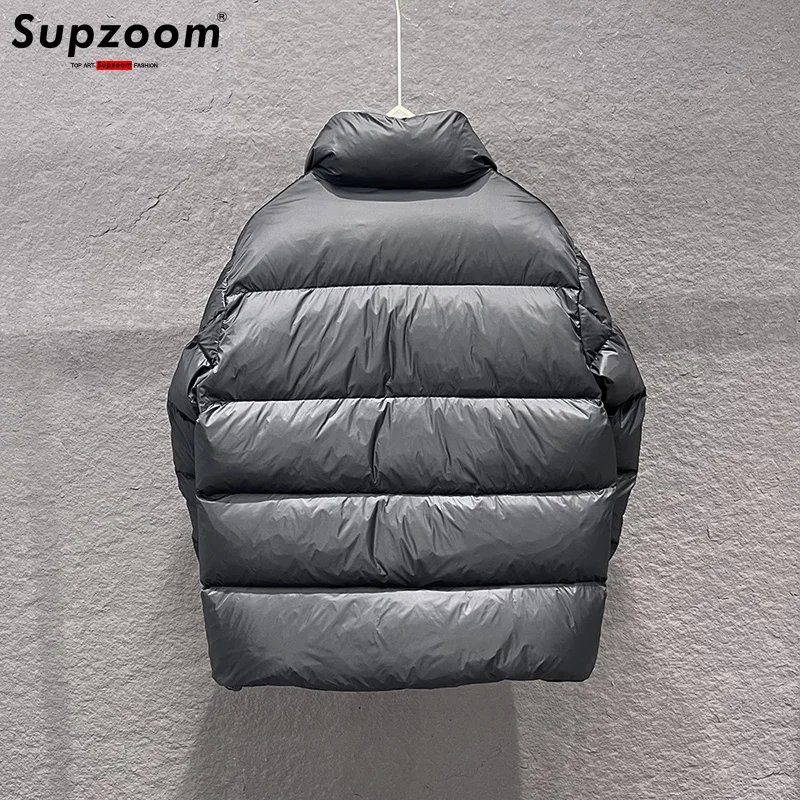 Supzoom New Arrival Top Fashion Autumn And Winter Shiny Large Warm Coat Casual Thicken Couple Bread Down Jacket Men