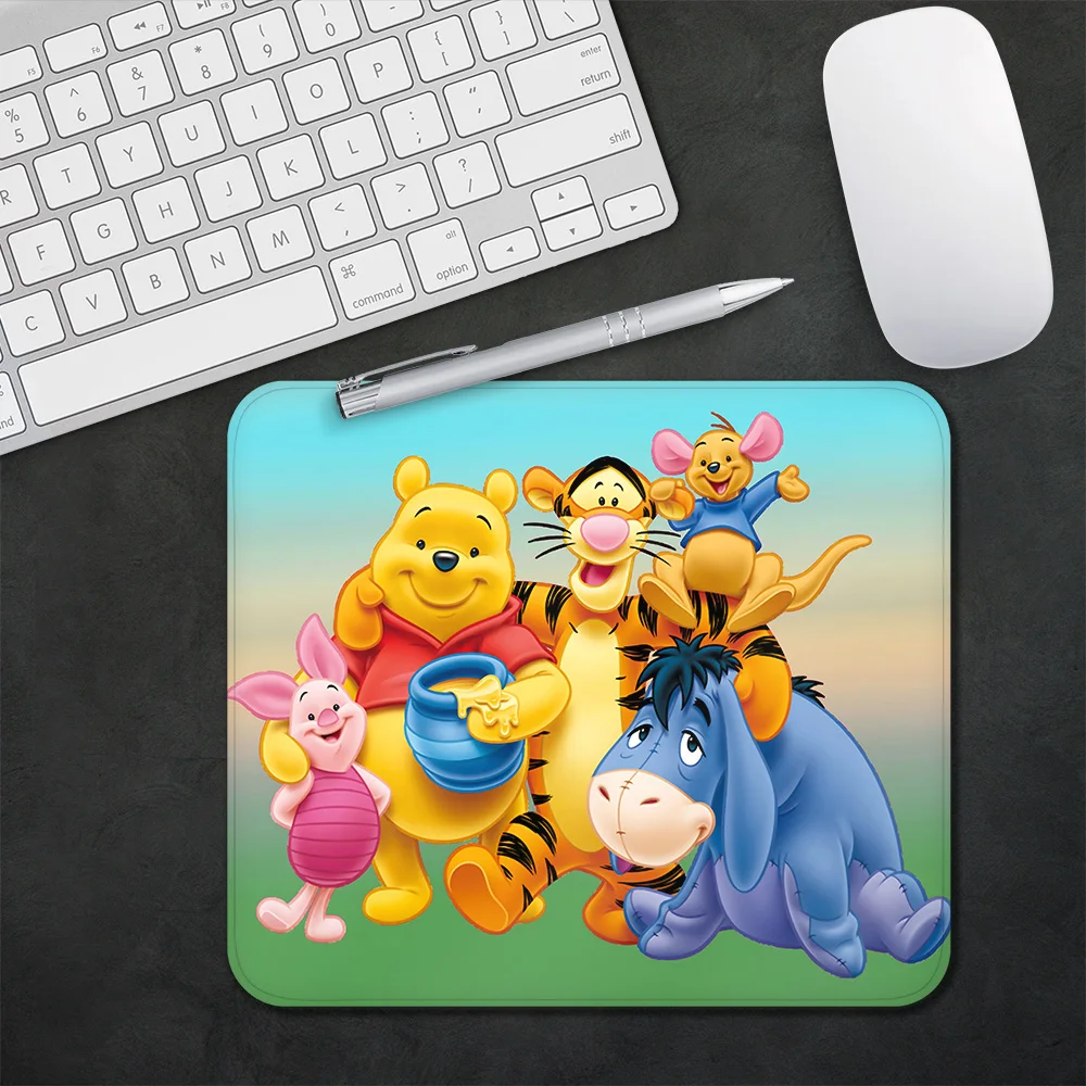 Cute Anime Winnie the Pooh Gaming Mouse Pad XS Small Mousepad For PC Gamer Desktop Decoration Office Mouse Mat Deskmat Rug