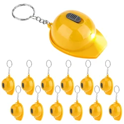 12pcs Construction Party Favors Mini Flashlight Keychain Safety Hat Keychain Man Construction Birthday Party Gifts