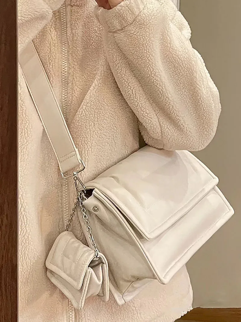 Sac en cuir souple pour femme, sac à bandoulière alertes onale, fil à coudre sous les bras, grande capacité, sac tendance, petit sac