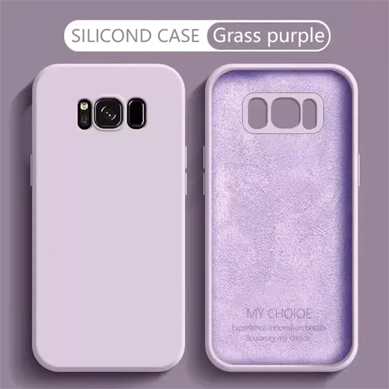 Einfache Silikon-Handyhülle für Samsung Galaxy S8 S9 S10 S20 S21 S22 S23 S24 S25 FE Plus Kamera-Schutzhülle, stoßfeste Rückseite