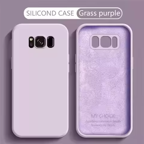 Simple Silicone Phone Case for Samsung Galaxy S8 S9 S10 S20 S21 S22 S23 S24 S25 FE Plus Camera Protective Shockproof Back Cover