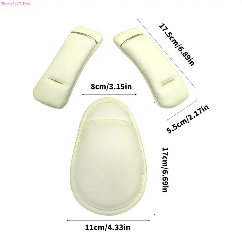 D0JC 3Pcs Ergonomic Baby Travel Accessories Strollers Protectors Soft Shoulder Support