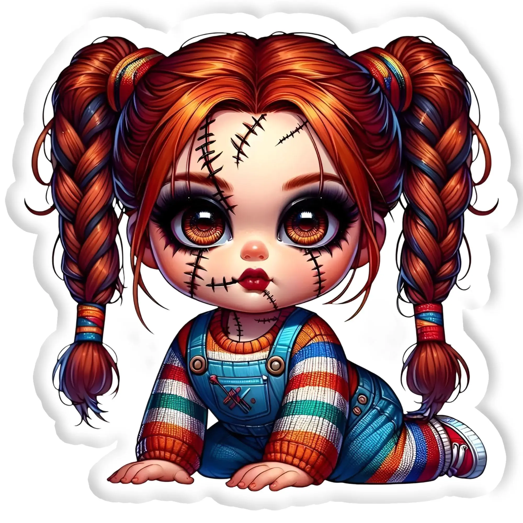 Custom B-Brides of Chuckys Pillow Cushion Double Sided Horror Movie Cushions for Bedroom Bed Sofa Personalized Plush Pillows