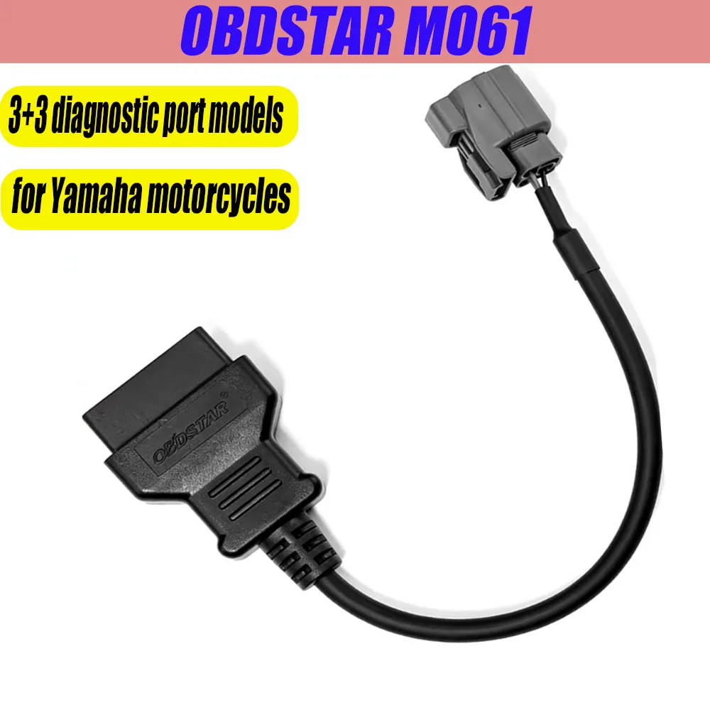 OBDSTAR M061 Cable for YAMAHA 3+3 Pin to OBD2 16Pin Connector For OBDSTAR for ISCAN Motorcycle Marine Engine Diagnostic Tool