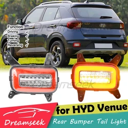 LED Rear Bumper Tail Light for Hyundai Venue QX 2020+ Brake Turn Signal Lamp Reverse Dynamic Indicator Driving Blinker Fog Lamp