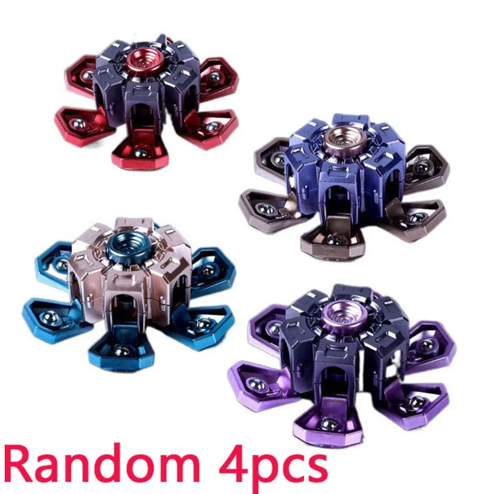 

4 шт. гироскоп в форме лепестка, механический волчок на 360 градусов ° Вращающийся ручной вращающийся спиннер, звездочка на кончике пальца, 3D-печать