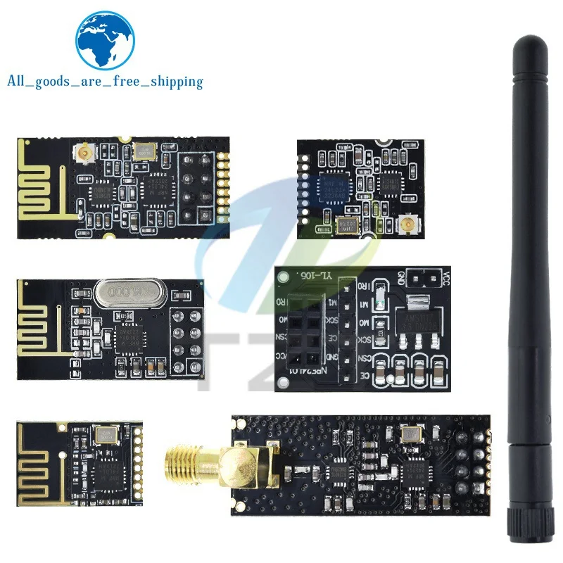 TZT NRF24L01+ 2.4G wireless data transmission module 2.4GHz NRF24L01 upgrade version NRF24L01+PA+LNA 1000 Meters For Arduino