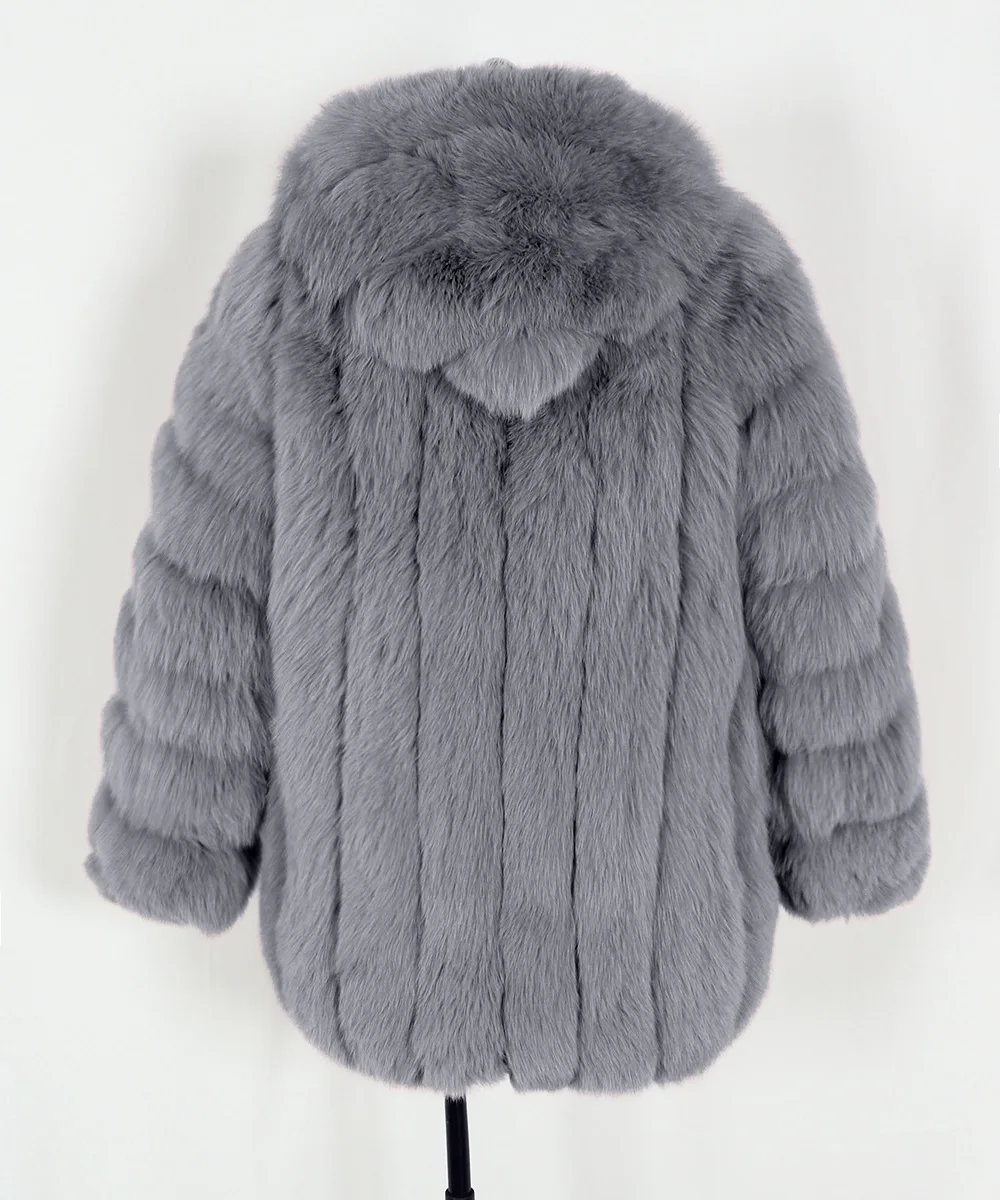 Faux Fox Fur Coat Women Solid Fur Jacket Long Sleeve Turn Down Collar Open Stitch Thick Warm Fur Loose Casual 2026 Autumn Winter